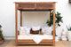 Carved Floral Jali Canopy Sanctuary Daybed