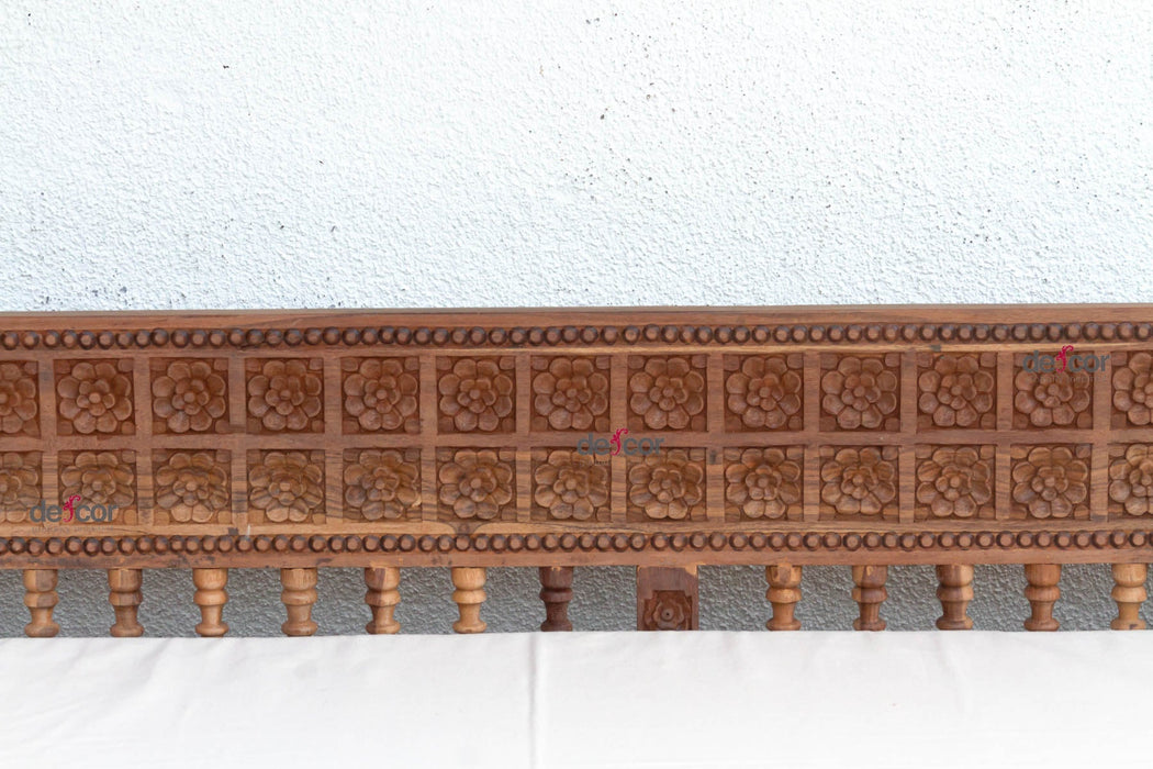 Carved Floral Jali Canopy Sanctuary Daybed