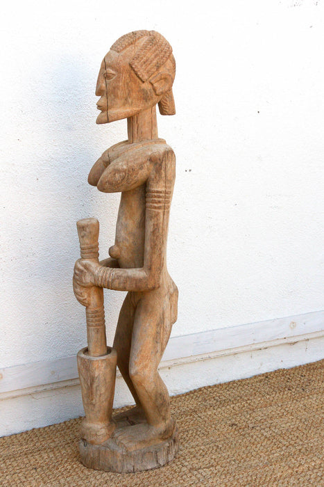 A 63" Tall Commanding Baule Female Figure