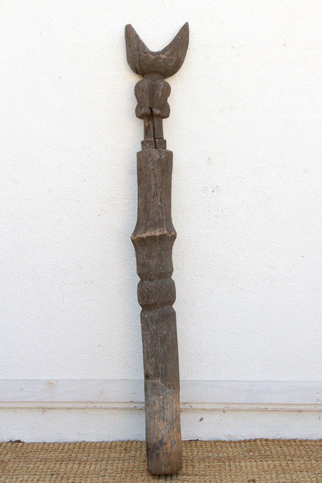 Antique 75" Tall Lobi Guardian Post