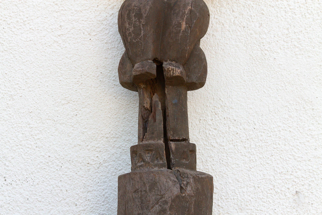 Antique 75" Tall Lobi Guardian Post