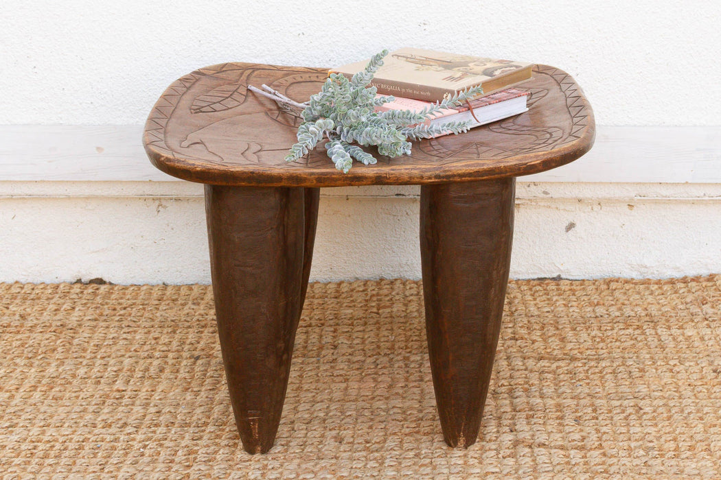 Elephant Motif African Senufo Table