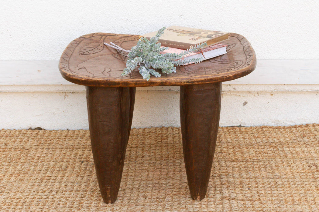 Elephant Motif African Senufo Table