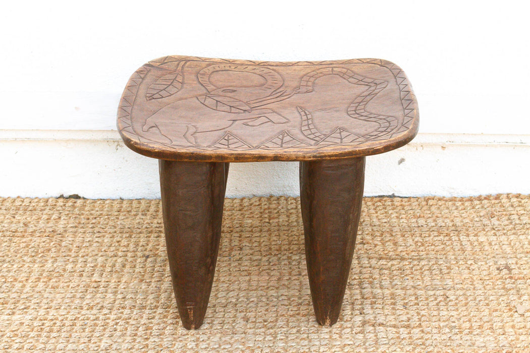 Elephant Motif African Senufo Table