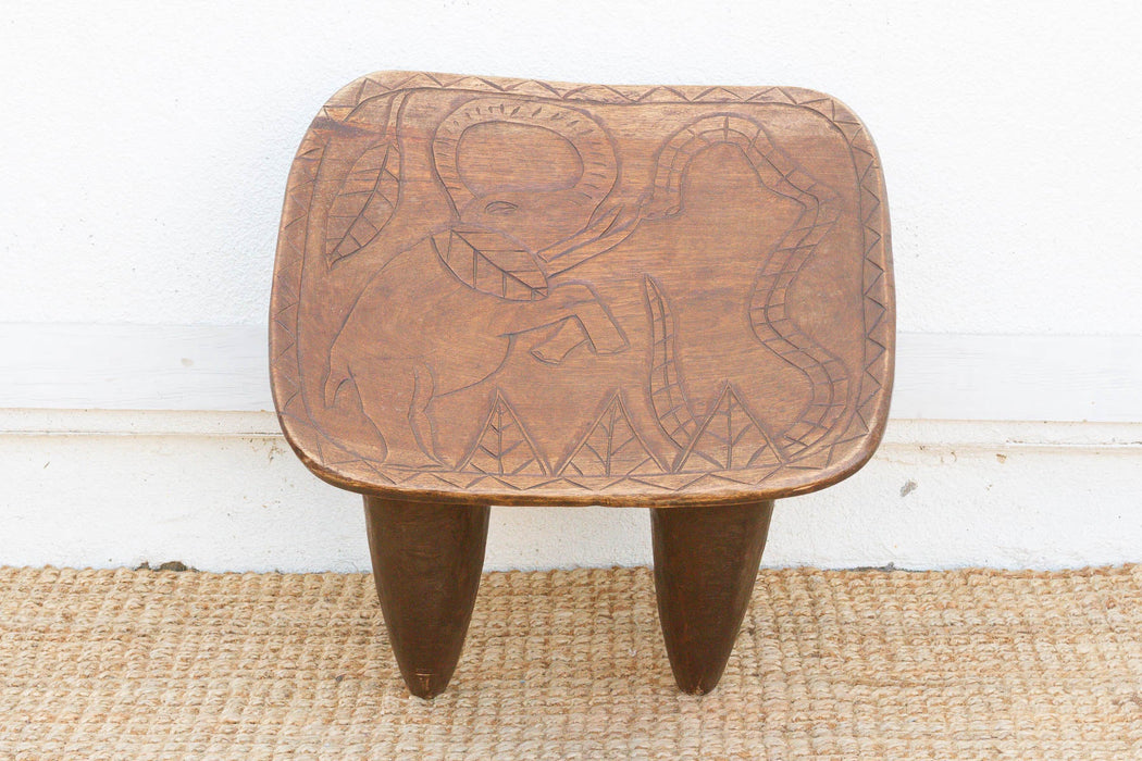 Elephant Motif African Senufo Table