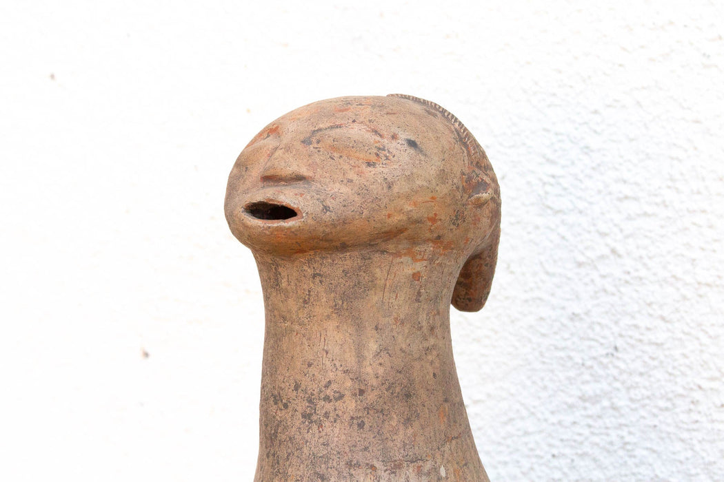 Antique Mangbetu Anthropomorphic Terracotta Vessel