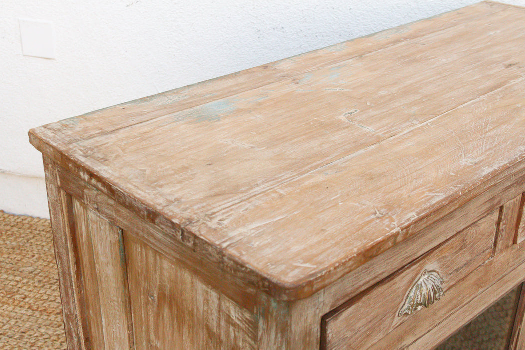 Early 20th Century Reverse Glass Painted Buffet Cabinet