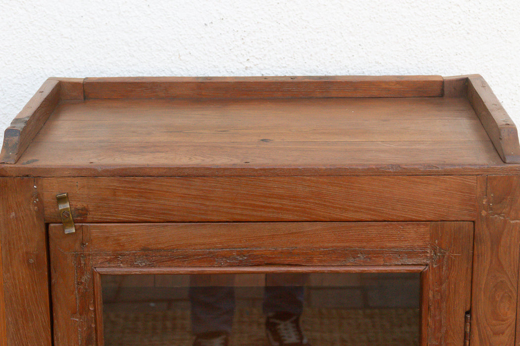 Antique Slim British Colonial Cabinet