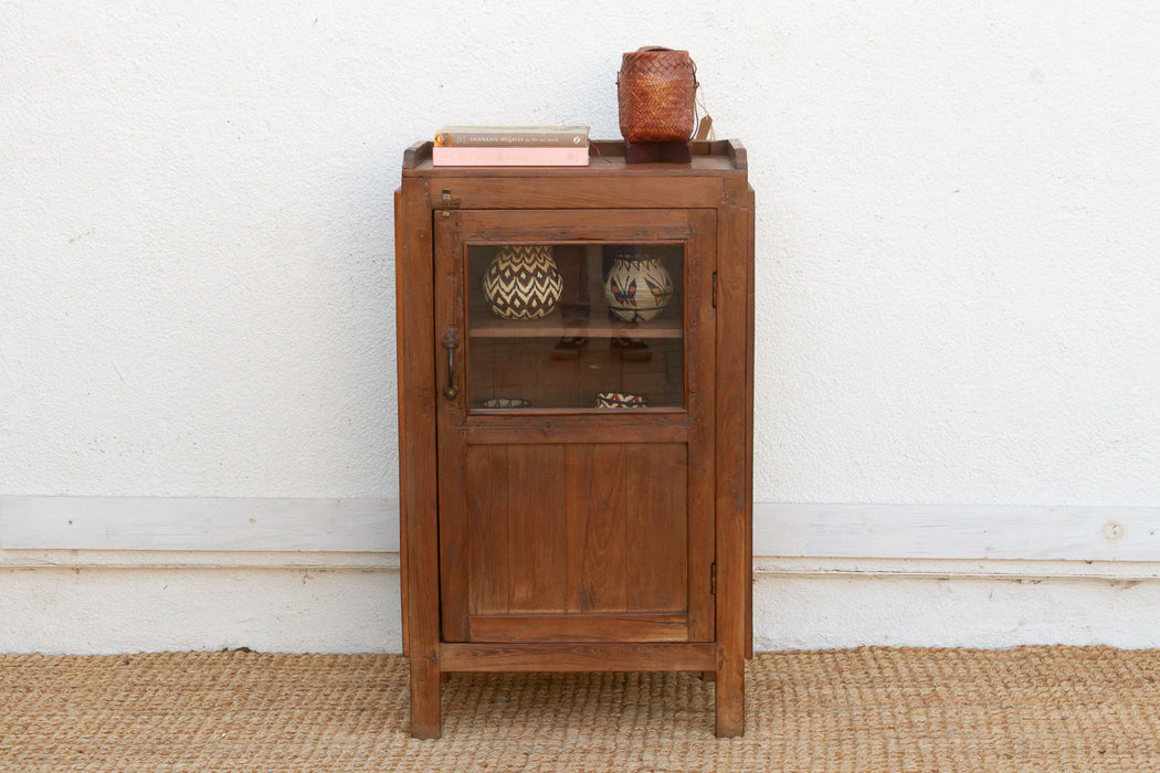 Antique Slim British Colonial Cabinet