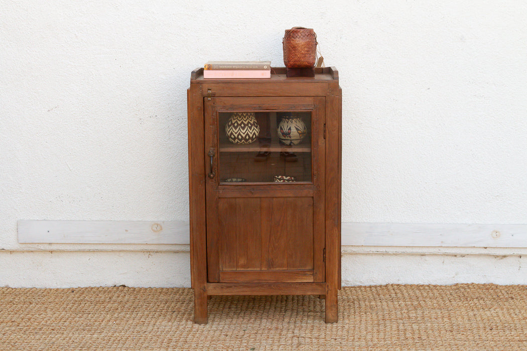 Antique Slim British Colonial Cabinet