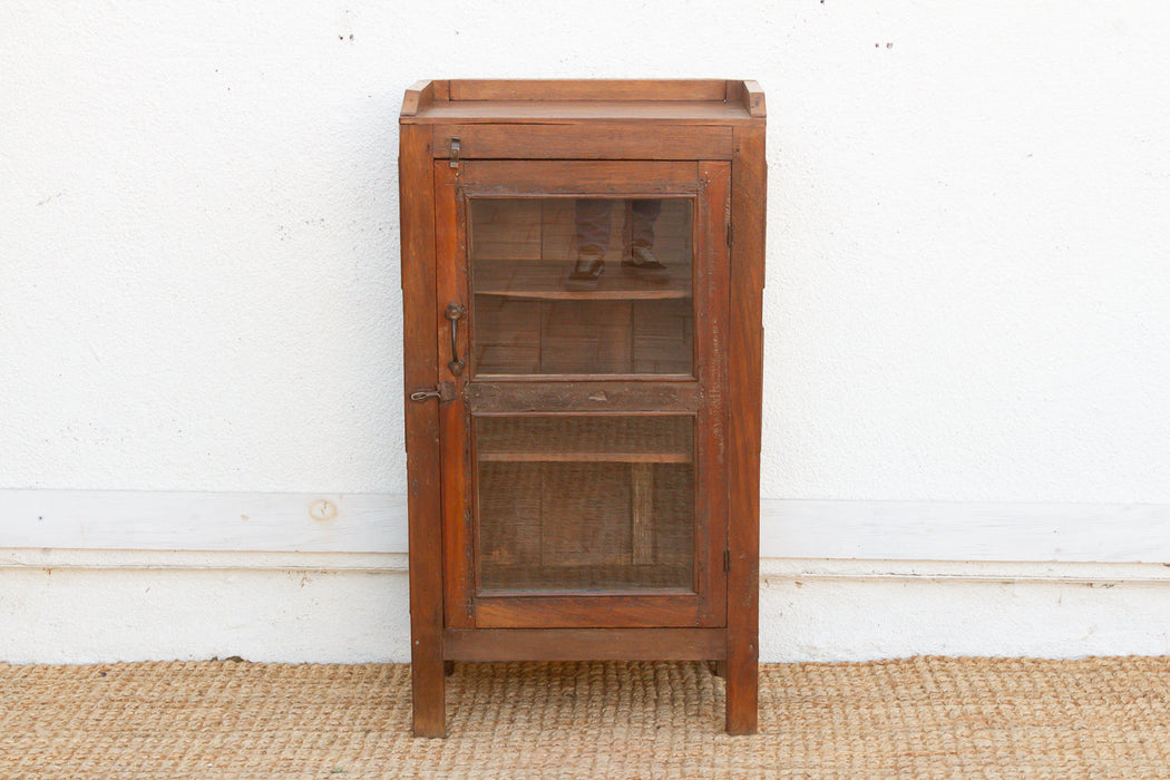 Small Antique Apothecary Glass Cabinet
