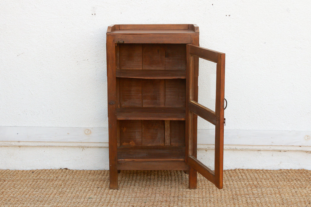 Small Antique Apothecary Glass Cabinet