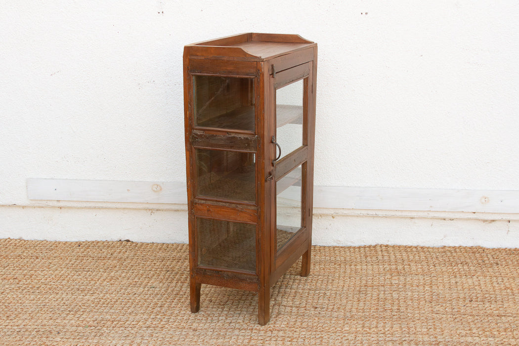 Small Antique Apothecary Glass Cabinet