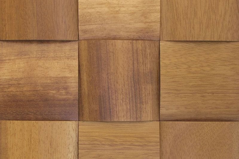Iroko Big Straw Mesh-mounted Wood Mosaic Wall Tile - Livfloors Collection