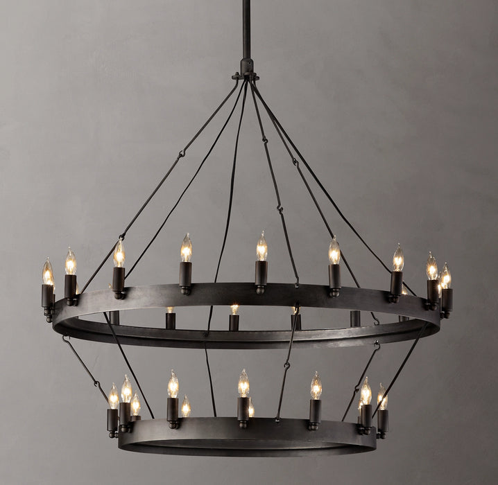 Camino Vintage Candelabra Two-Tier Chandelier 38"