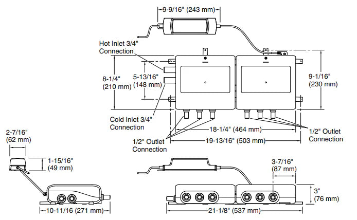 KOHLER Anthem Six-port digital thermostatic valve K-28212