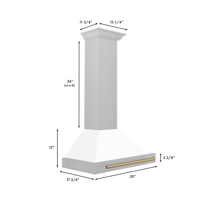 ZLINE 30" Autograph Stainless Wall Range Hood KB4SNZ-WM30-CB