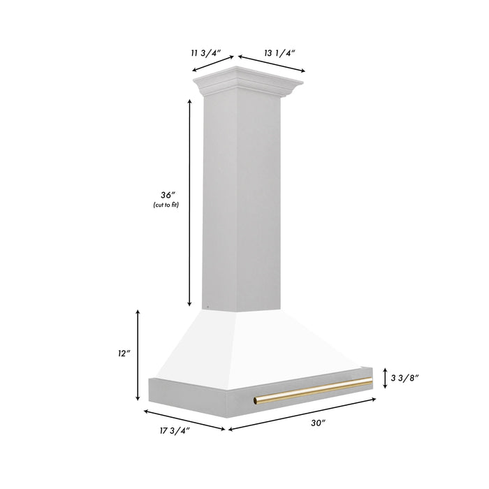 ZLINE 30" Autograph Stainless Wall Range Hood KB4SNZ-WM30-G