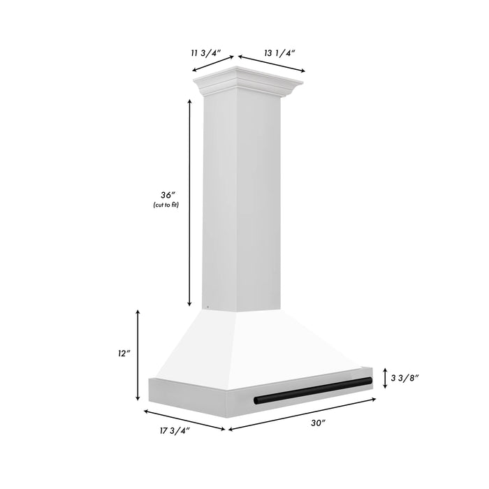 ZLINE 30" Autograph Stainless Wall Range Hood KB4STZ-30-MB