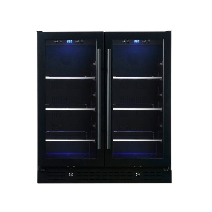30-inch Wide Undercounter Beverage Fridge with Low-E Glass Door