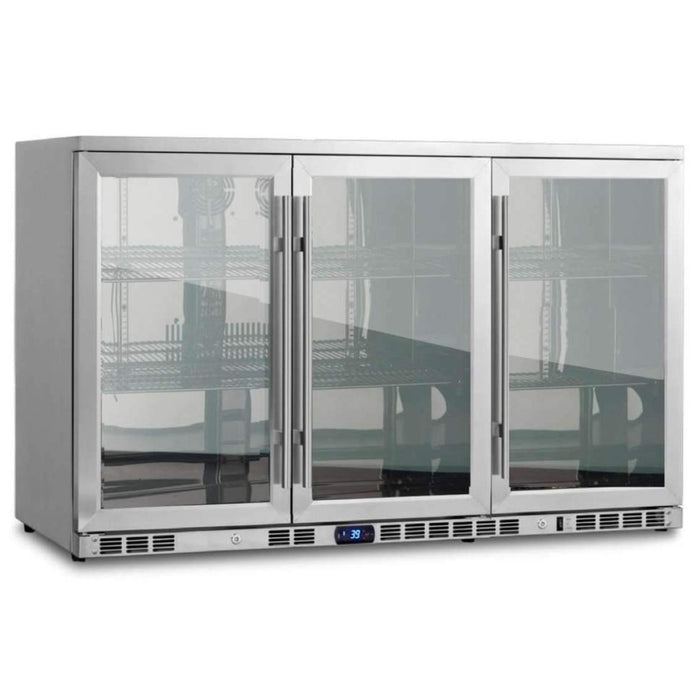 53 Inch Heating Glass 3 Door Large Beverage Refrigerator