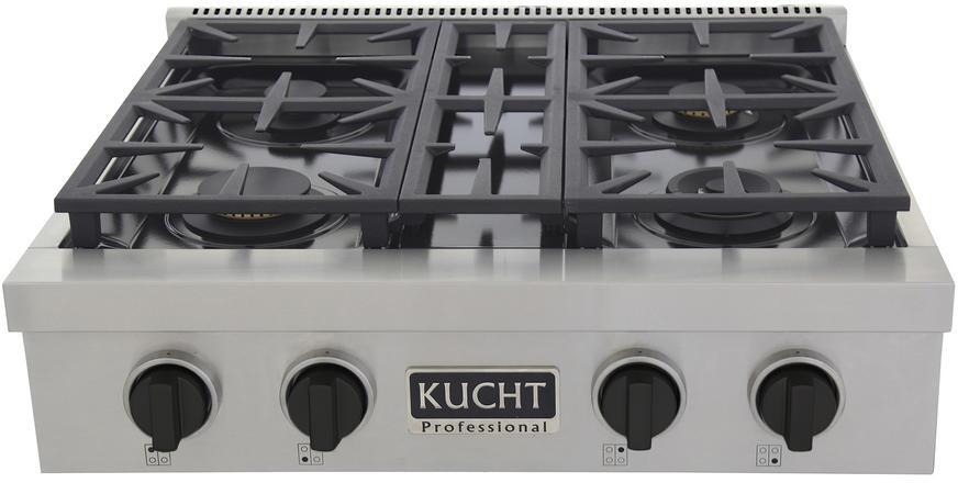 Kucht 30" 4 Burners Stainless Propane Cooktop, KFX309T-K - Farmhouse Kitchen and Bath