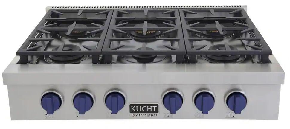 KUCHT 36 Inch Gas Sealed Burner Rangetop-KFX369T-B - Farmhouse Kitchen and Bath