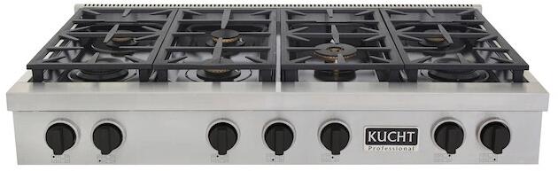 Kucht 48" Stainless Propane Cooktop,, KFX489T/LP-K - Farmhouse Kitchen and Bath