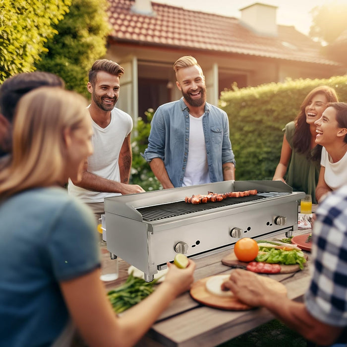 HOCCOT 36”  Gas Countertop Radiant Charbroiler - 84,000 BTU