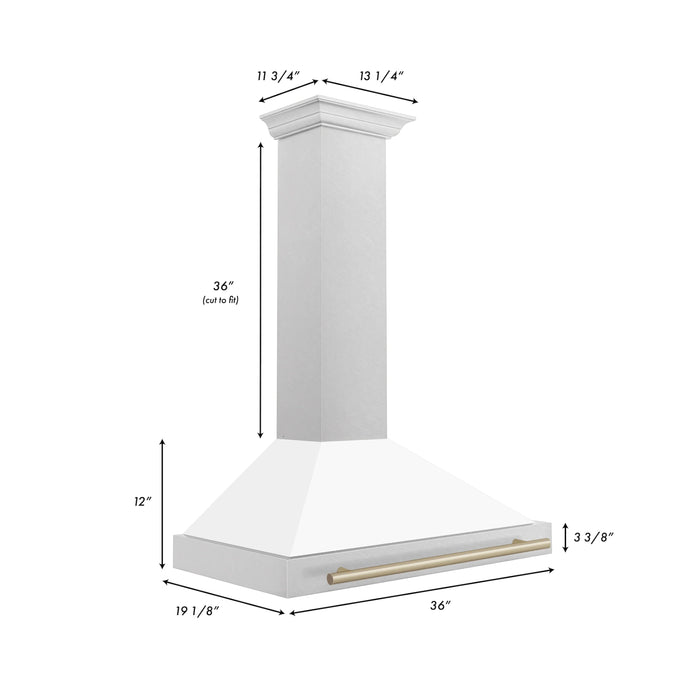 ZLINE 48" Autograph Stainless Wall Range Hood KB4SNZ-WM48-CB