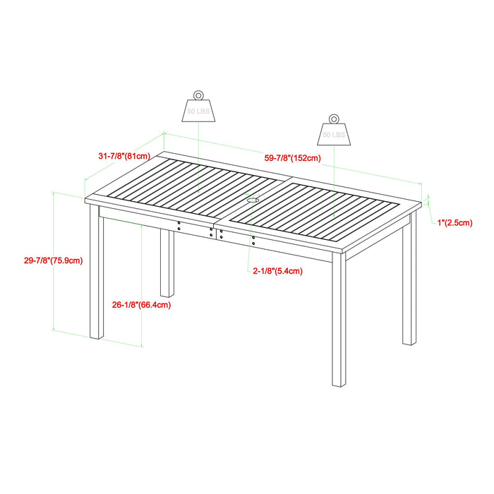 7-Piece Patio Dining Table Set