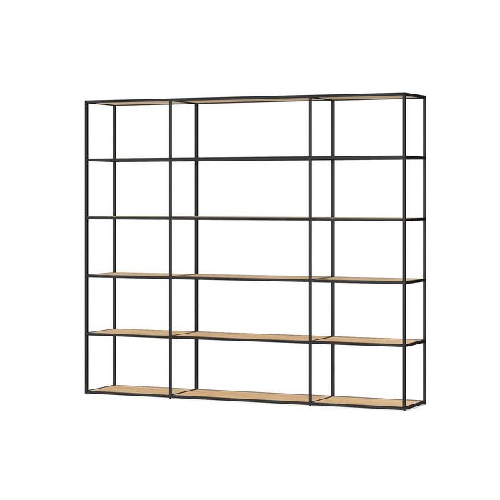 Freestanding Bookshelf Room Divider - Room Divider Bookcase with Modern Design LIUM Decorative Shelving Unit Combo 3x5/1