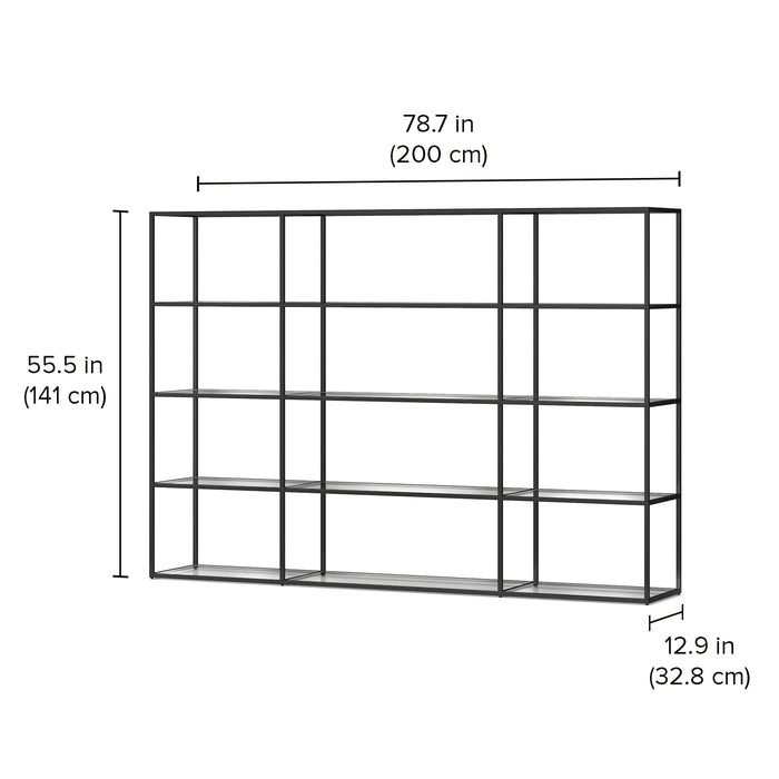 Bookshelf Shelving Unit - Modern Display Storage with Custom Shelves  LIUM Decorative Shelving Unit Combo 3x4/1