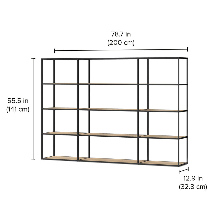 Bookshelf Shelving Unit - Modern Display Storage with Custom Shelves  LIUM Decorative Shelving Unit Combo 3x4/1
