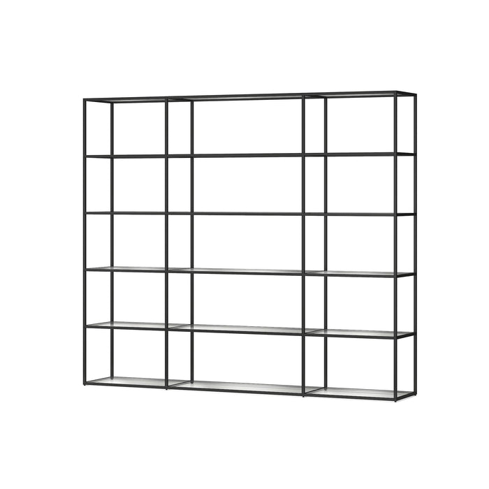 Freestanding Bookshelf Room Divider - Room Divider Bookcase with Modern Design LIUM Decorative Shelving Unit Combo 3x5/1