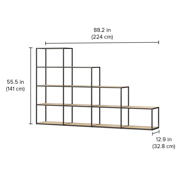 Customize Your Shelving System - Modern Storage with Flexible Design LIUM Decorative Shelving Unit Step L 4x4