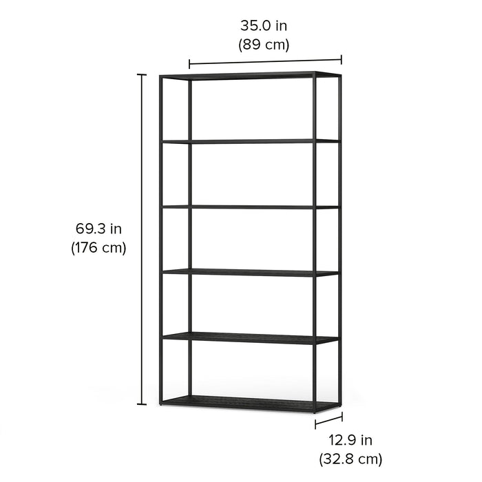 Bookshelf System - Modern Display Storage with Custom Shelves & German Engineering LIUM Decorative Shelving Unit XL 1x5