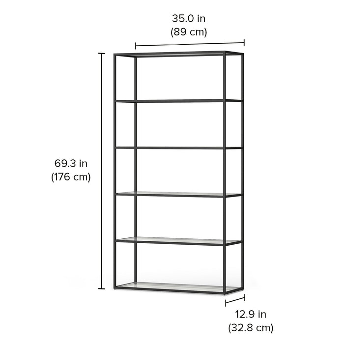 Bookshelf System - Modern Display Storage with Custom Shelves & German Engineering LIUM Decorative Shelving Unit XL 1x5