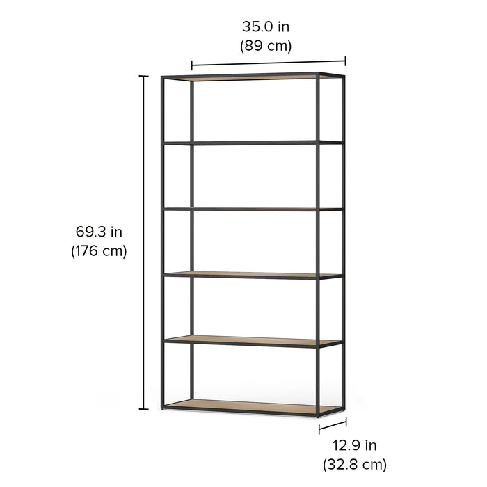 Bookshelf System - Modern Display Storage with Custom Shelves & German Engineering LIUM Decorative Shelving Unit XL 1x5
