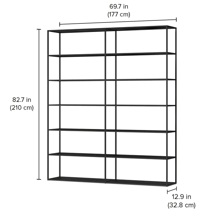 Freestanding Bookshelf System - Modern Display Storage with Custom Shelves LIUM Decorative Shelving Unit XL 2x6