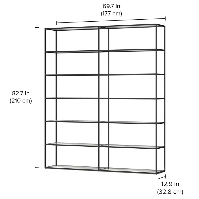 Freestanding Bookshelf System - Modern Display Storage with Custom Shelves LIUM Decorative Shelving Unit XL 2x6