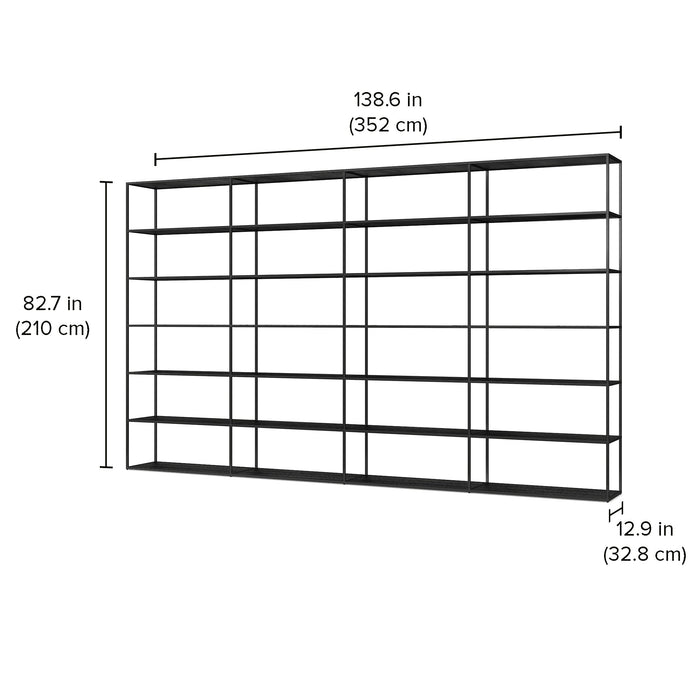 Floor to Ceiling Bookshelves - Modern Tall Storage with Custom ShelvesLIUM Decorative Shelving Unit XL 4x6