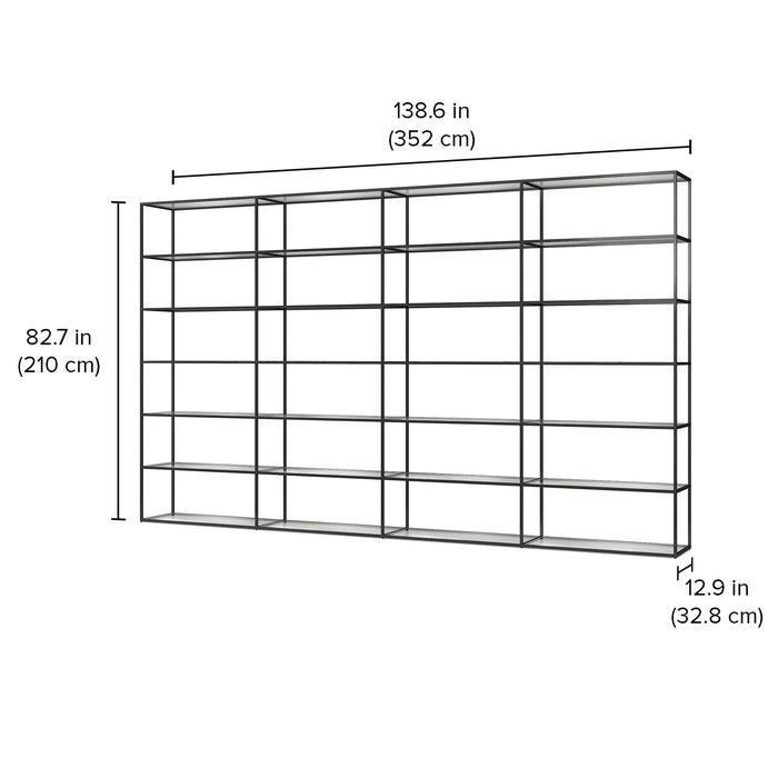 Floor to Ceiling Bookshelves - Modern Tall Storage with Custom ShelvesLIUM Decorative Shelving Unit XL 4x6
