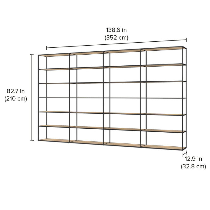 Floor to Ceiling Bookshelves - Modern Tall Storage with Custom ShelvesLIUM Decorative Shelving Unit XL 4x6