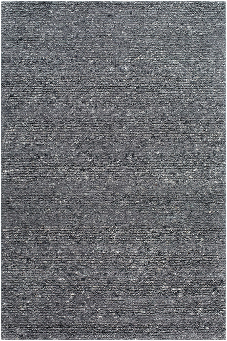 Winta Black Wool Area Rug