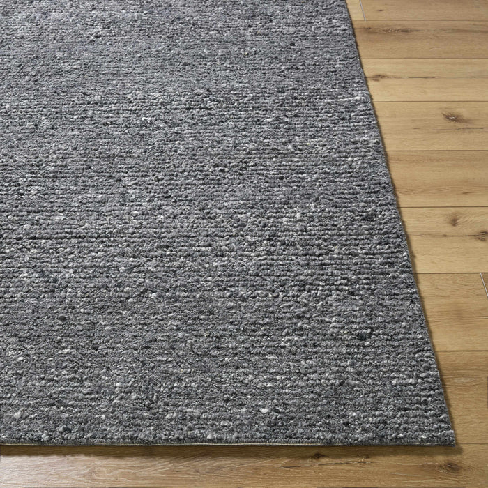 Winta Black Wool Area Rug