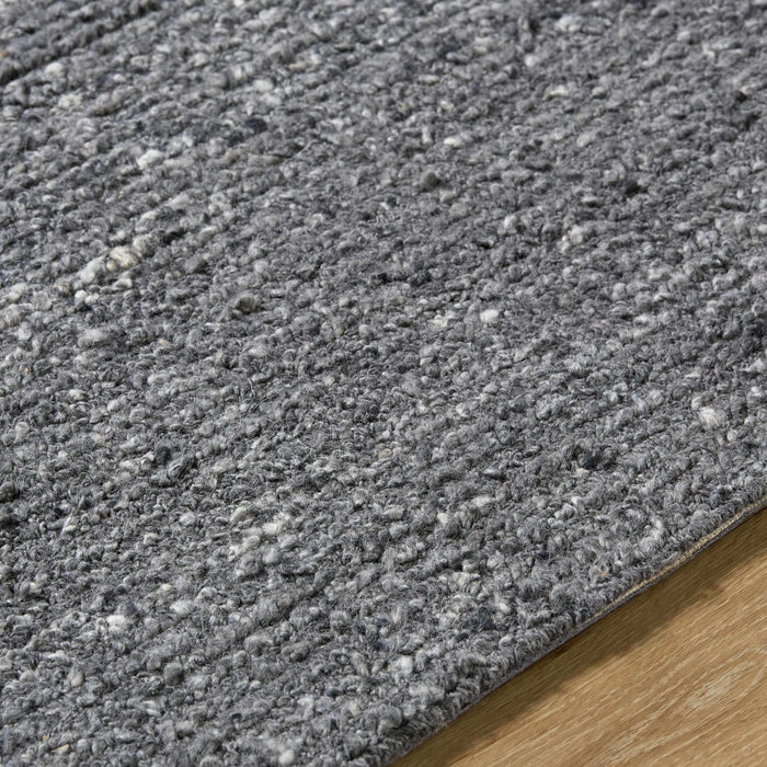 Winta Black Wool Area Rug