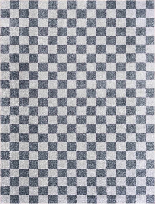 Alie Blue Checkered Area Rug