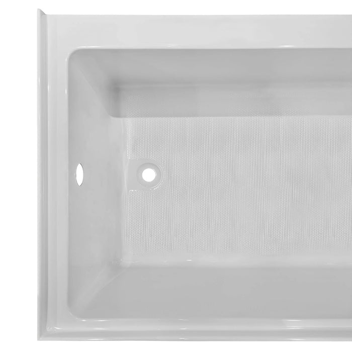 Whitehaus Alcove Soaking Bathtub, Drain Hole Options WHAB6030-L-WH