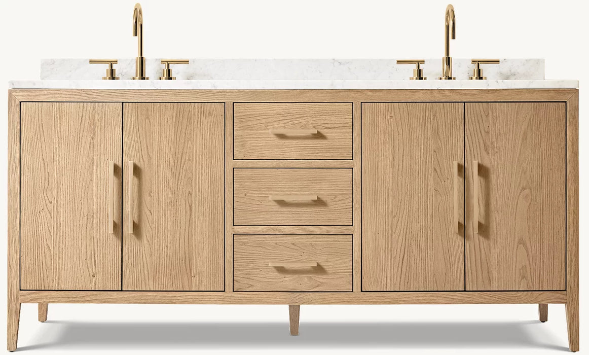 French Contemporary Double Vanity